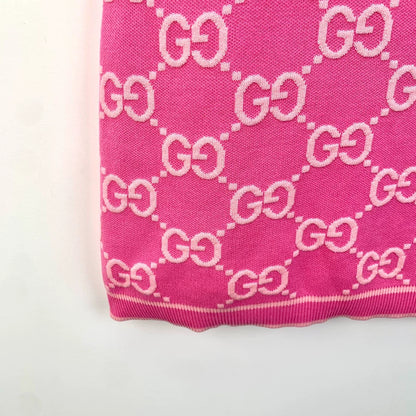 Pink Logo Knit Sleeveless Dress