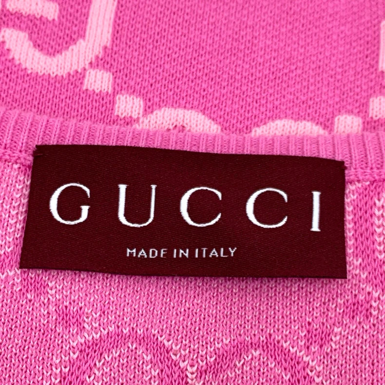 Pink Logo Knit Sleeveless Dress