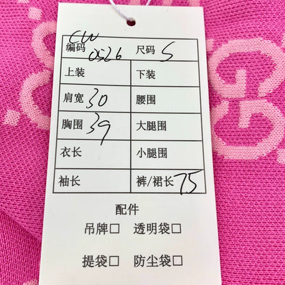 Pink Logo Knit Sleeveless Dress