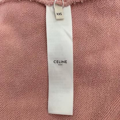 Celine Pink Logo Cotton Hoodie