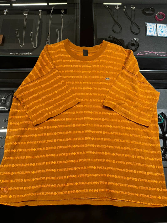 Chrome Hearts Brown Striped Short Sleeve Tee-yf