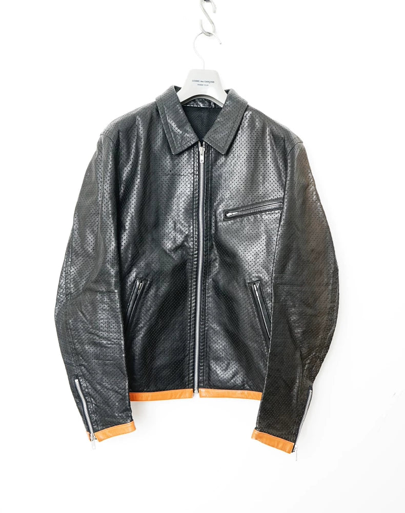 Comme des Garcons Fishnet Leather Jacket
