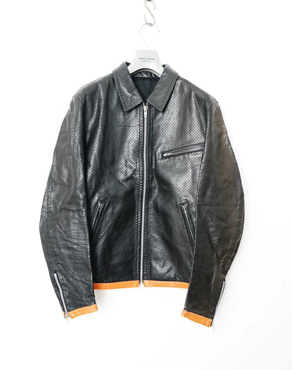 Comme des Garcons Fishnet Leather Jacket