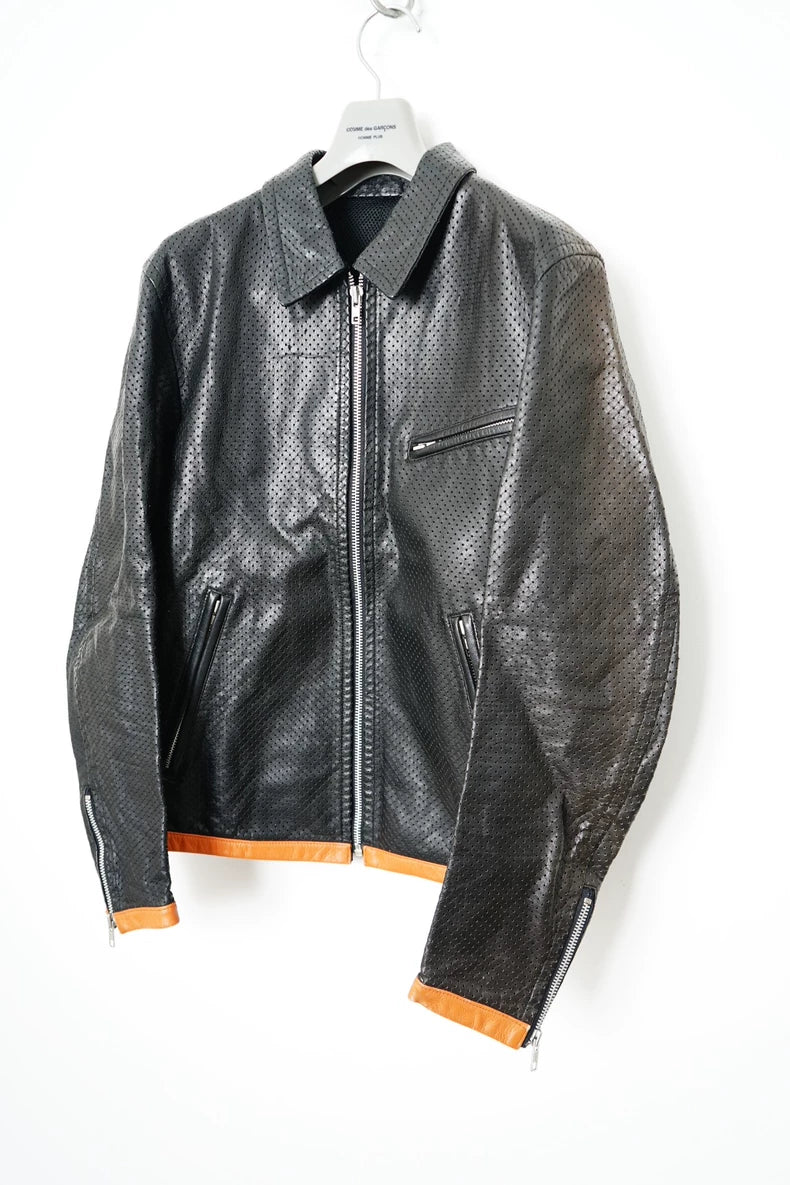 Comme des Garcons Fishnet Leather Jacket