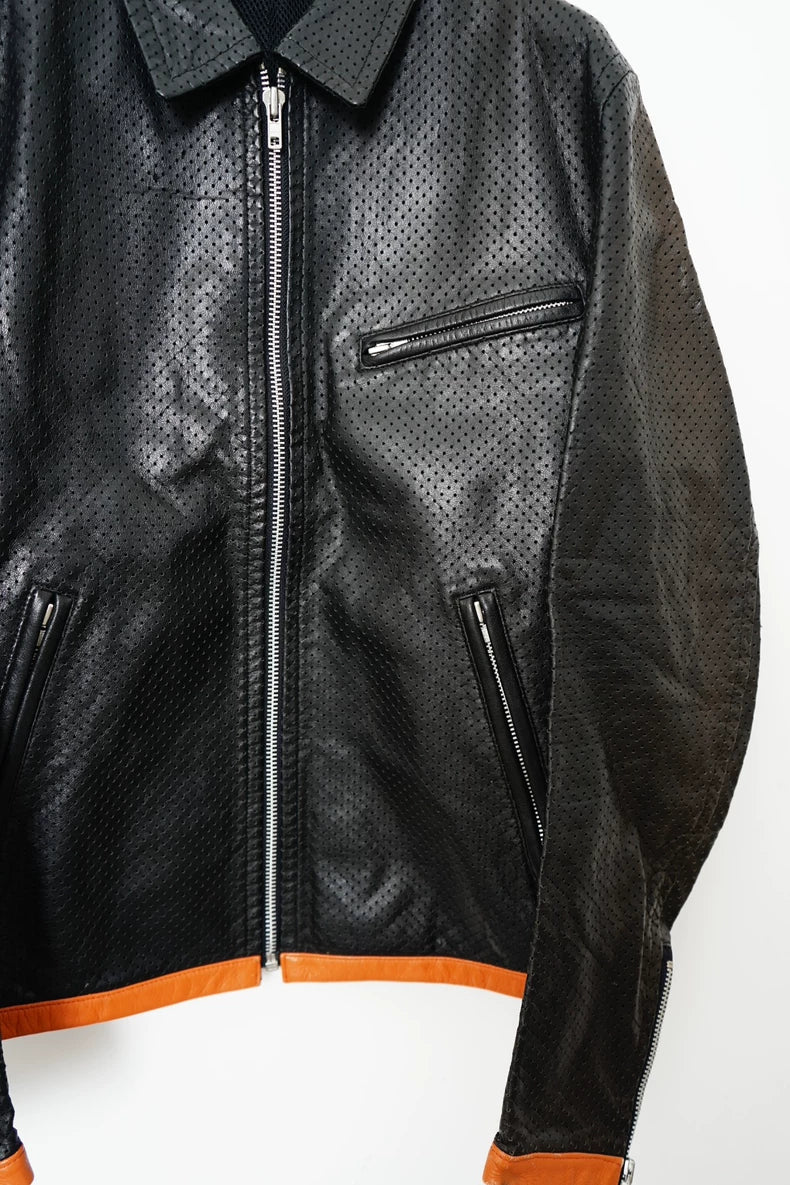 Comme des Garcons Fishnet Leather Jacket