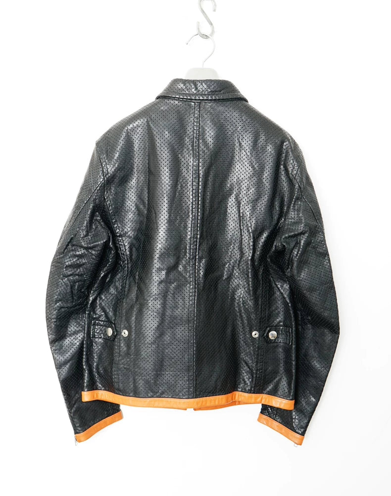 Comme des Garcons Fishnet Leather Jacket