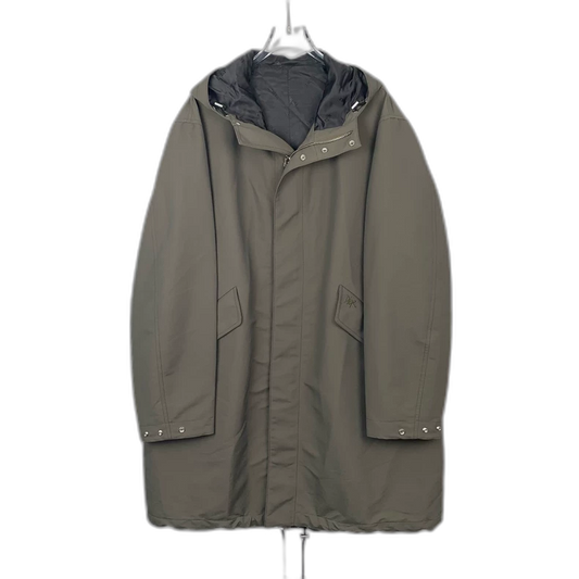 Dior Green Graffiti Logo Hooded Coat