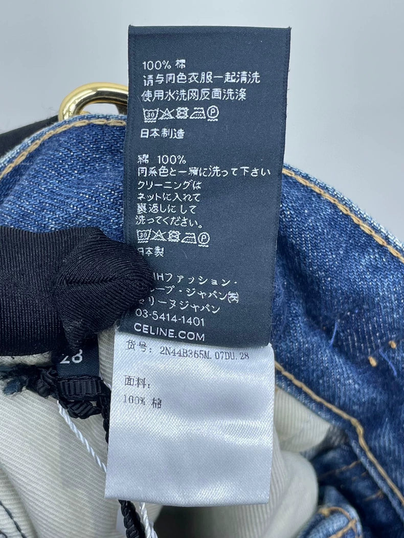 Celine Chain Denim Jeans Size 28