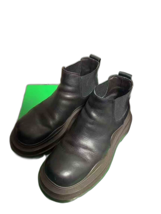 Bottega Veneta Black Brown Chunky Ankle Boots