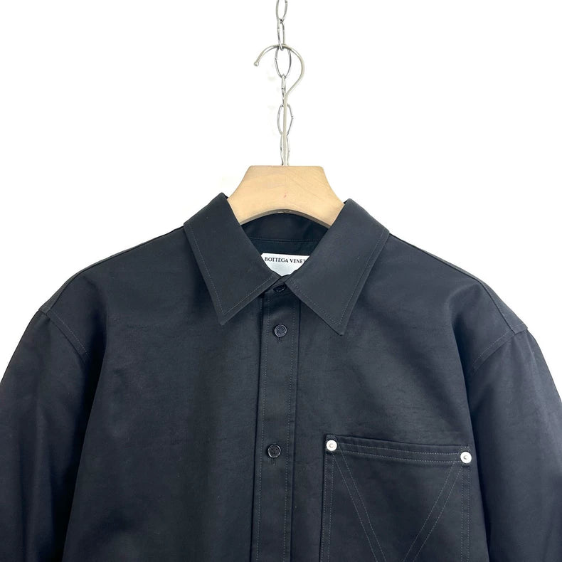 Bottega Veneta Men's Black Long-Sleeve Shirt