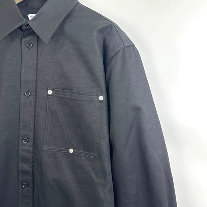 Bottega Veneta Men's Black Long-Sleeve Shirt