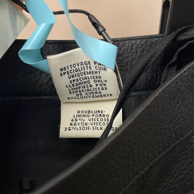 HERMES Black Leather Shorts Size 34