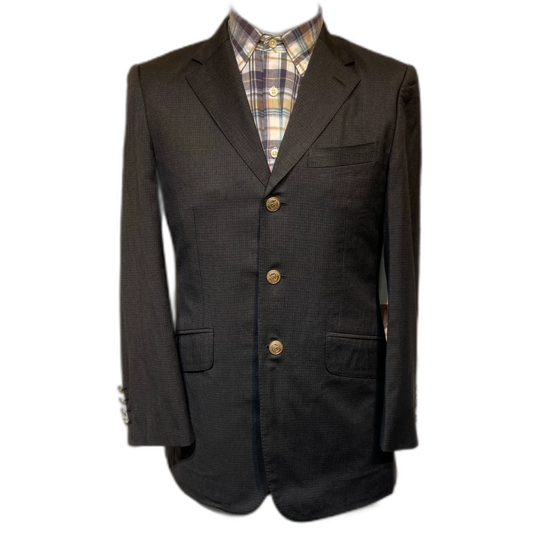 Dior Vintage Dark Grey Wool Suit Jacket