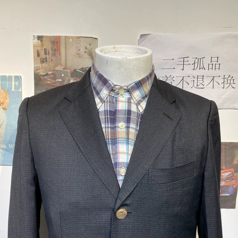 Dior Vintage Dark Grey Wool Suit Jacket
