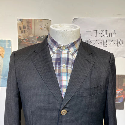 Dior Vintage Dark Grey Wool Suit Jacket