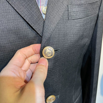 Dior Vintage Dark Grey Wool Suit Jacket