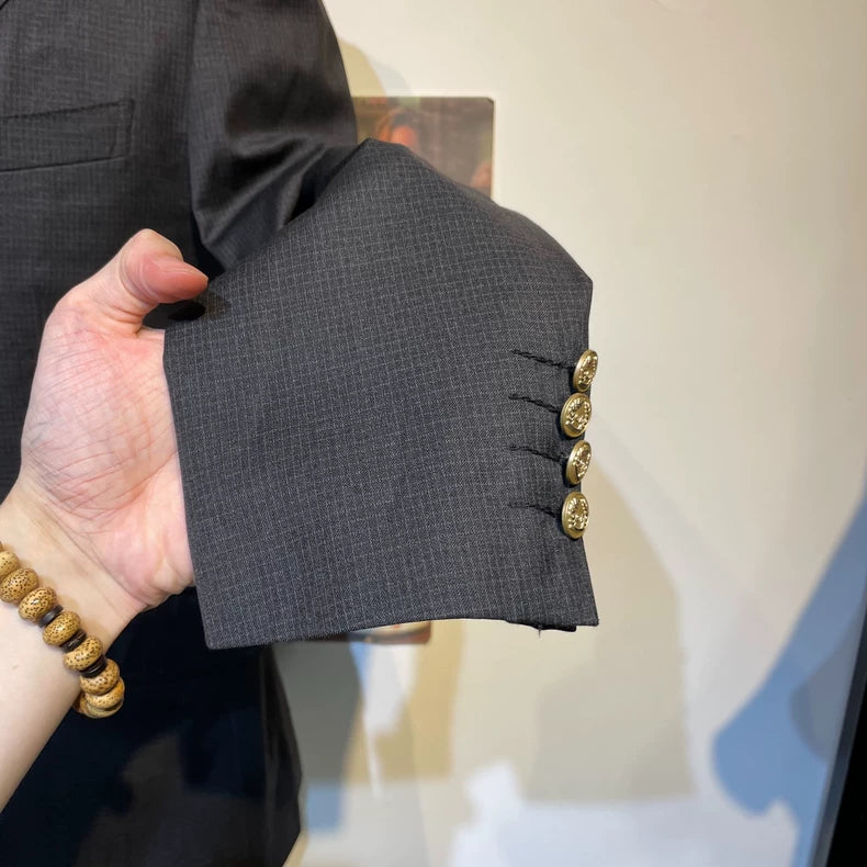 Dior Vintage Dark Grey Wool Suit Jacket