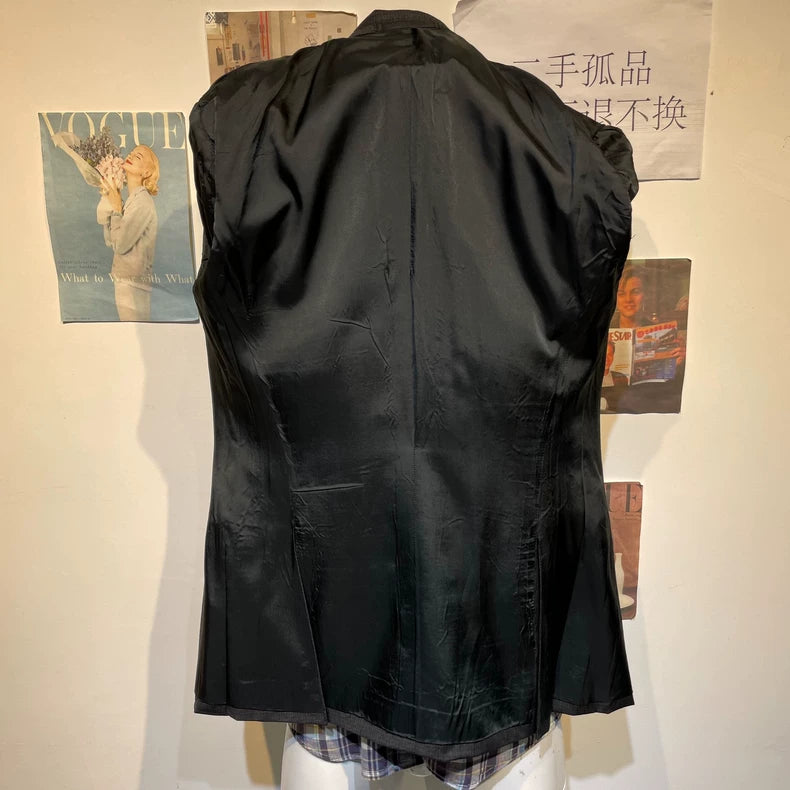 Dior Vintage Dark Grey Wool Suit Jacket