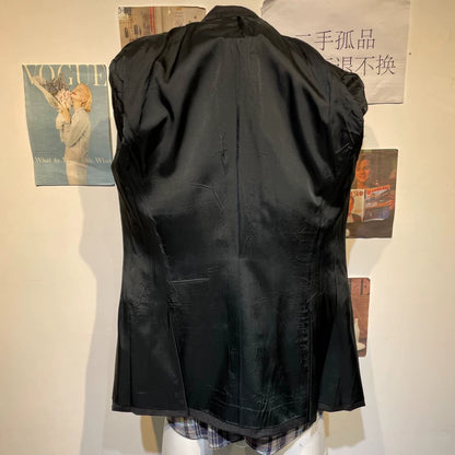 Dior Vintage Dark Grey Wool Suit Jacket