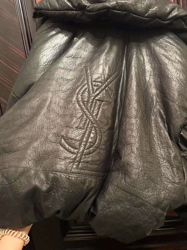 Saint Laurent Black Shearling Coat