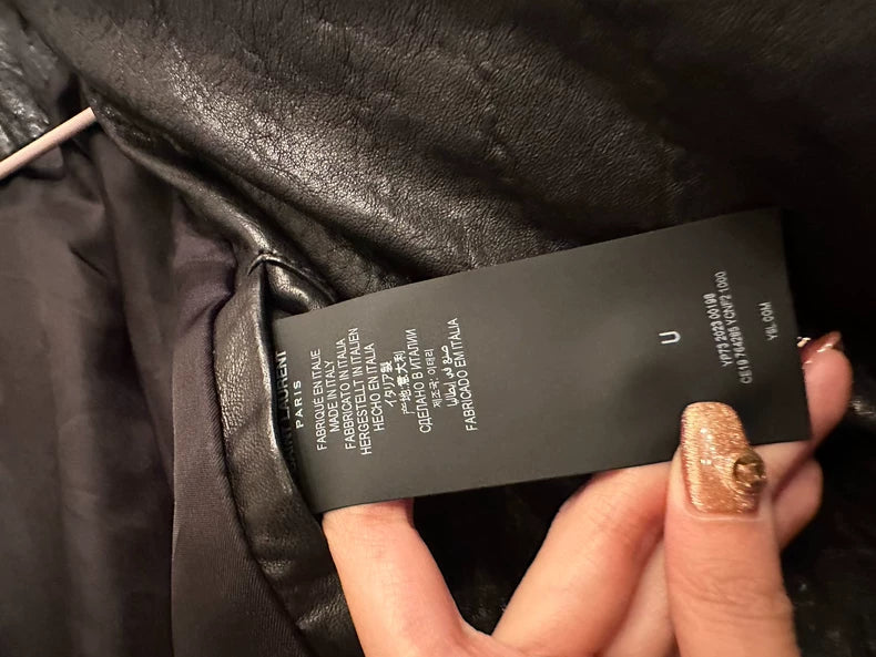 Saint Laurent Black Shearling Coat