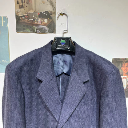 Vintage Herringbone Tailored Suit Jacket