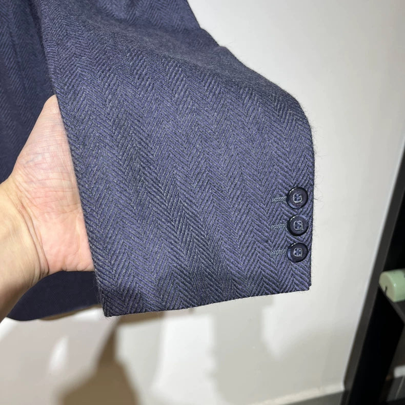 Vintage Herringbone Tailored Suit Jacket