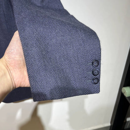 Vintage Herringbone Tailored Suit Jacket