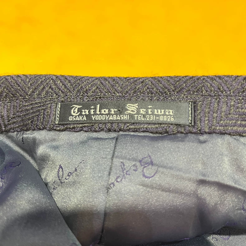 Vintage Herringbone Tailored Suit Jacket