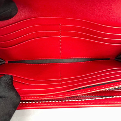 Gucci Long Canvas Wallet with Leather Trim