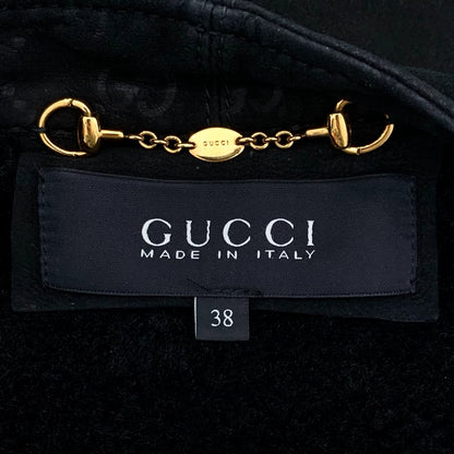 Gucci Black Shearling Zip Coat