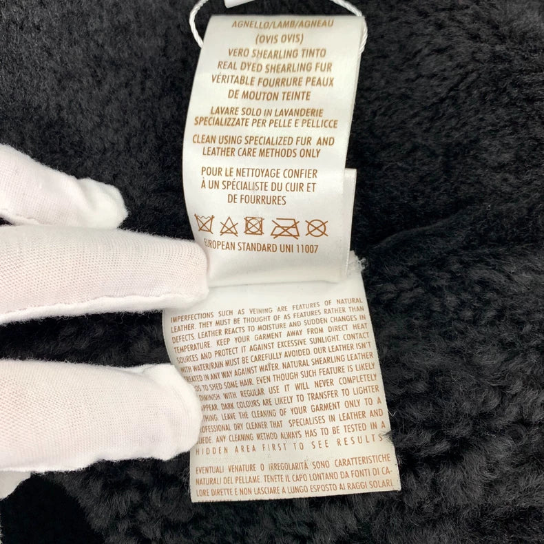 Gucci Black Shearling Zip Coat