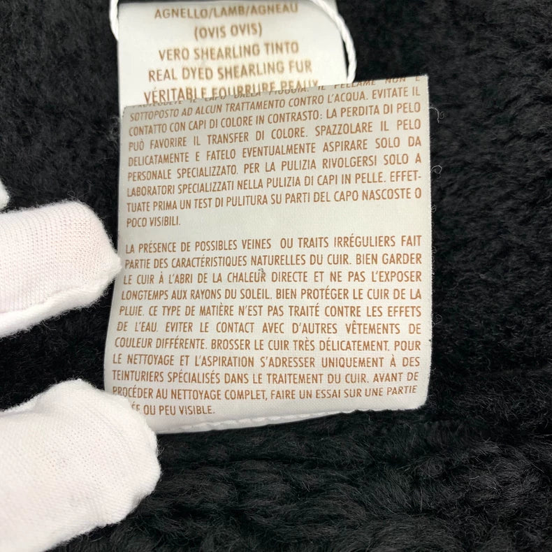 Gucci Black Shearling Zip Coat