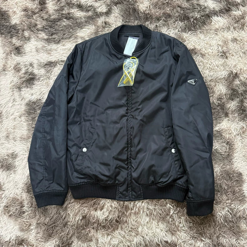 Prada Triangle Logo Bomber Jacket