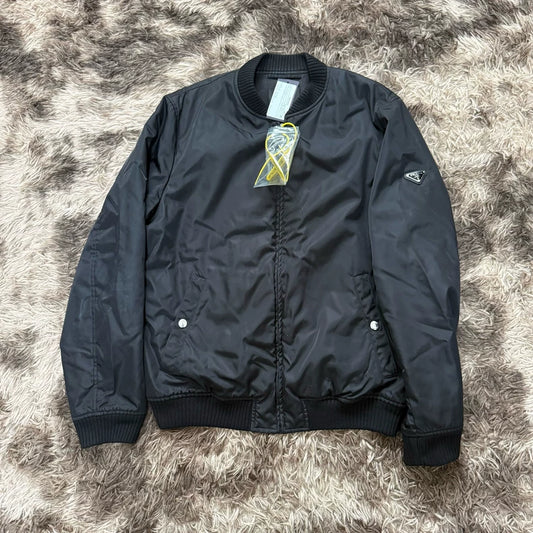 Prada Triangle Logo Bomber Jacket