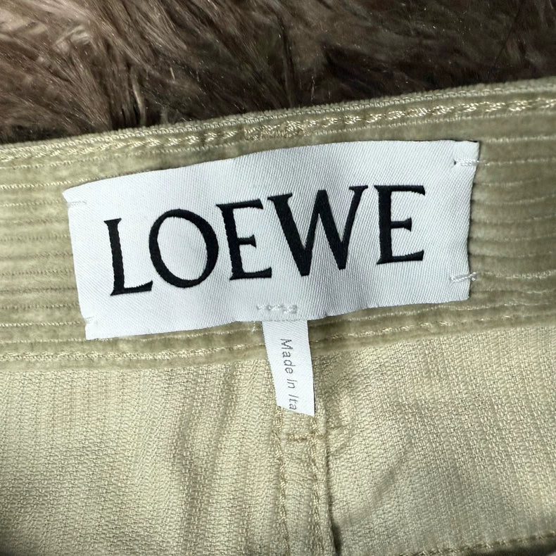 LOEWE Men's Cotton Washed Cargo Pants