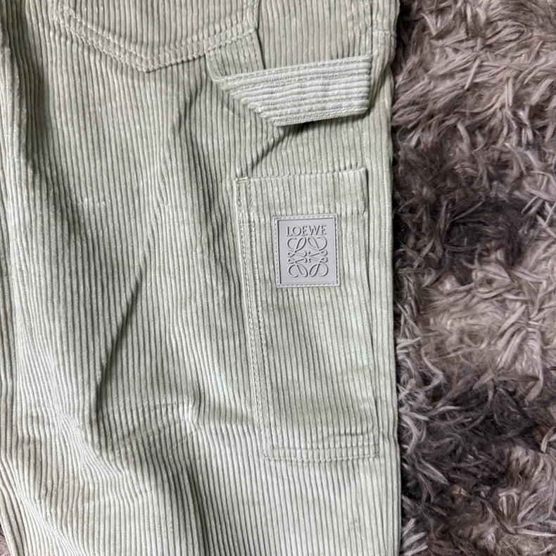 LOEWE Men's Cotton Washed Cargo Pants