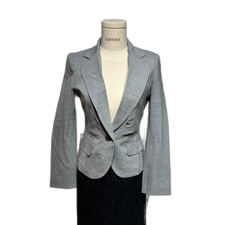 Vintage Grey Tailored Women's Blazer