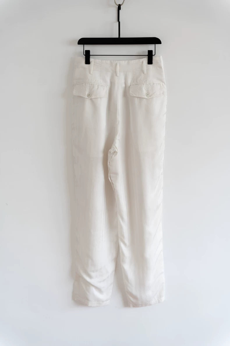 Rare White Silk Trousers by Yohji Yamamoto