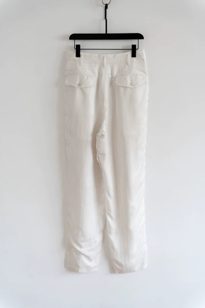 Rare White Silk Trousers by Yohji Yamamoto
