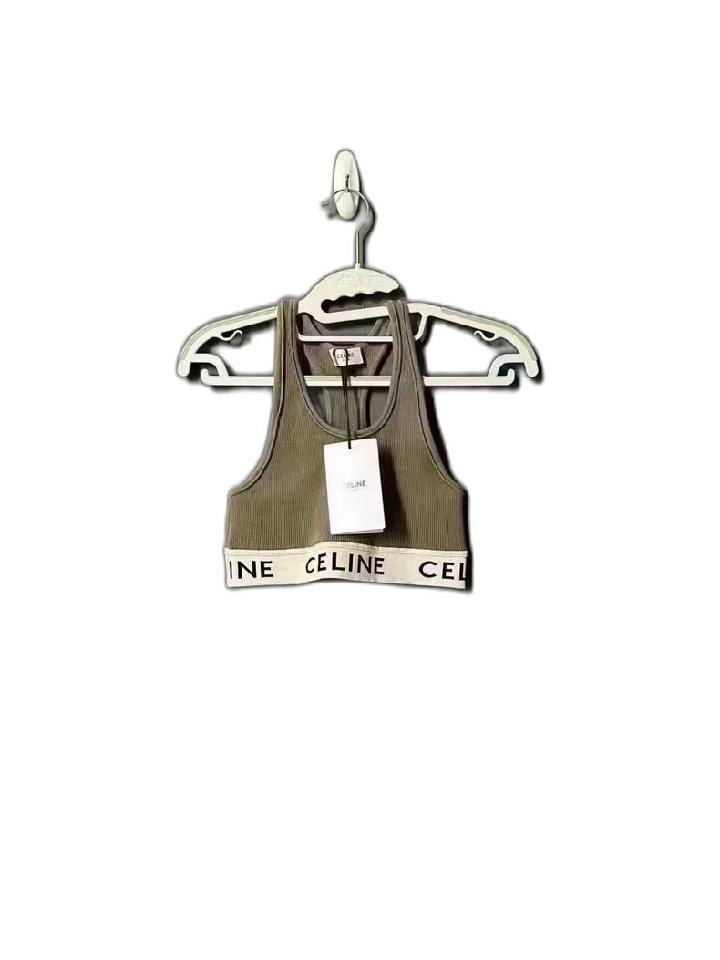 Celine Khaki Green Knitted Vest