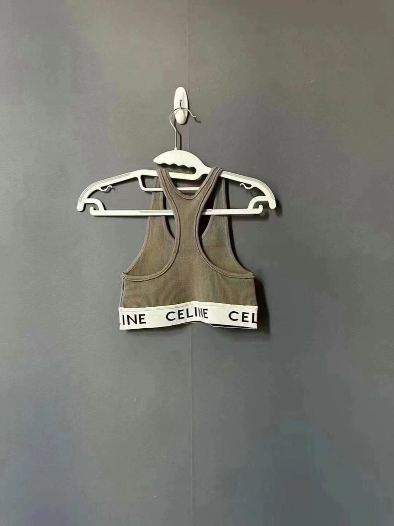 Celine Khaki Green Knitted Vest