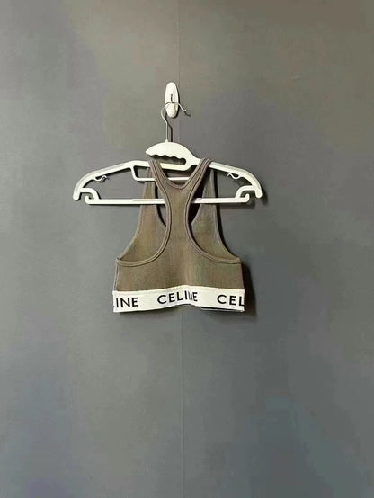 Celine Khaki Green Knitted Vest