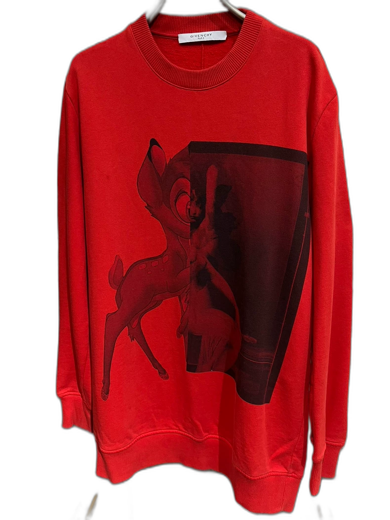 Givenchy Red Bambi Sweatshirt in Excellent Condition