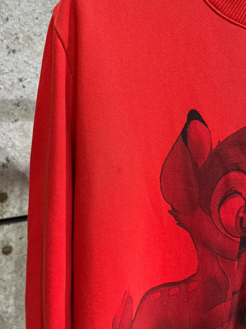 Givenchy Red Bambi Sweatshirt in Excellent Condition