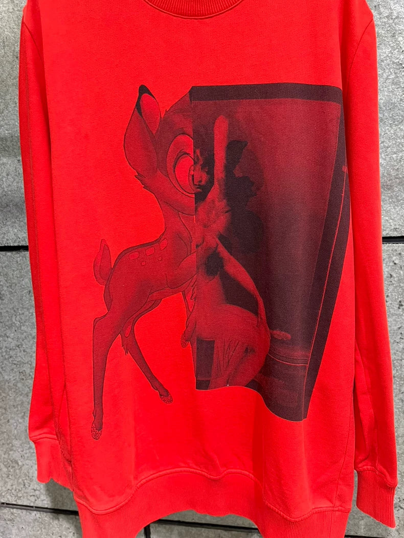 Givenchy Red Bambi Sweatshirt in Excellent Condition