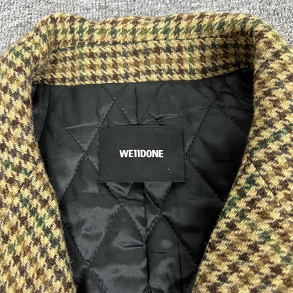 Houndstooth Wool Blend Jacket for Men