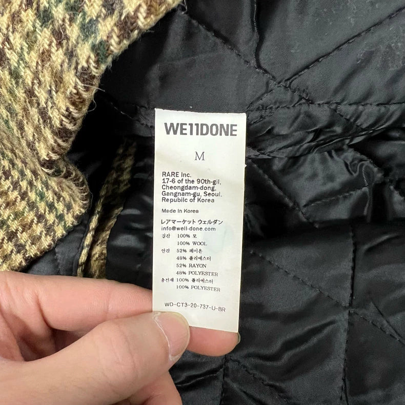 Houndstooth Wool Blend Jacket for Men