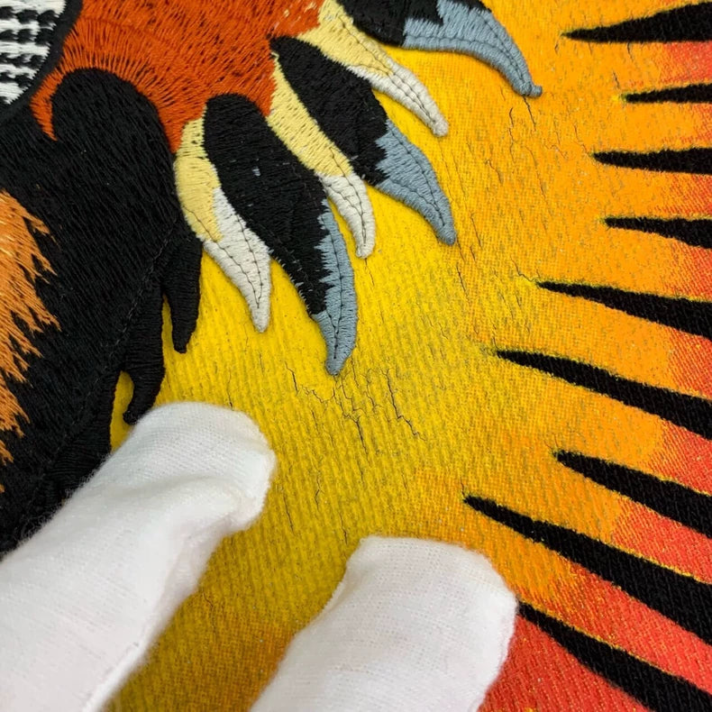 Gucci Black Hoodie with Tiger Embroidery