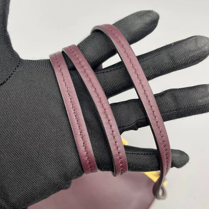 Celine Clasp Crossbody Bag in Burgundy